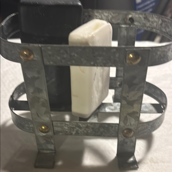Metal Soap Holder with Black and White Accents - Picture 11 of 16